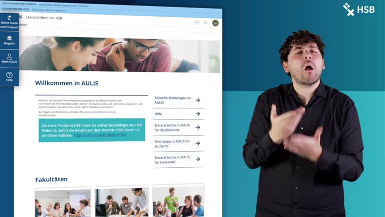 Welcome to AULIS - Online learning and collaboration at HSB City University of Applied Sciences