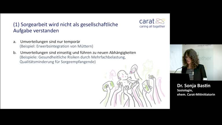 “On the understanding of care work” Dr. Sonja Bastin - Conference ‘Fair Care’ from 06.12.2024